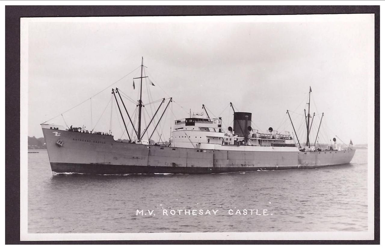 Photo Postcard Union Castle Line Rothesay Castle 1935 Steam ship A4 Photo Print