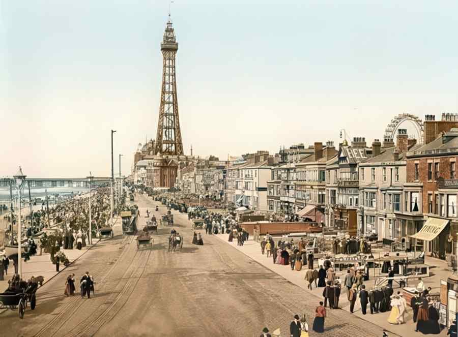 Photochrom Blackpool6 Vintage A4 Photo Print