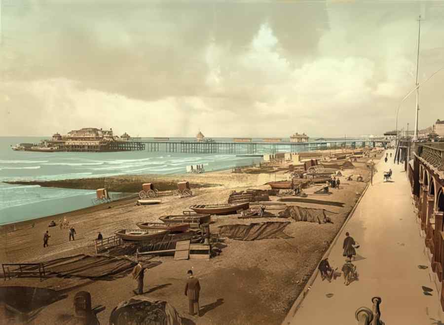Photochrom Brighton2 Vintage A4 Photo Print