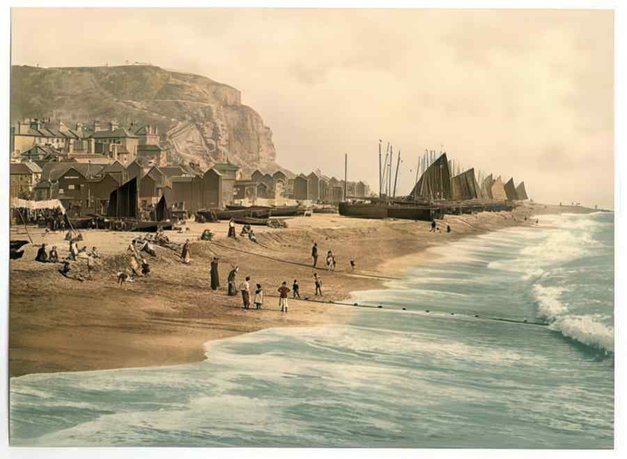 Photochrom Hastings2 Vintage A4 Photo Print