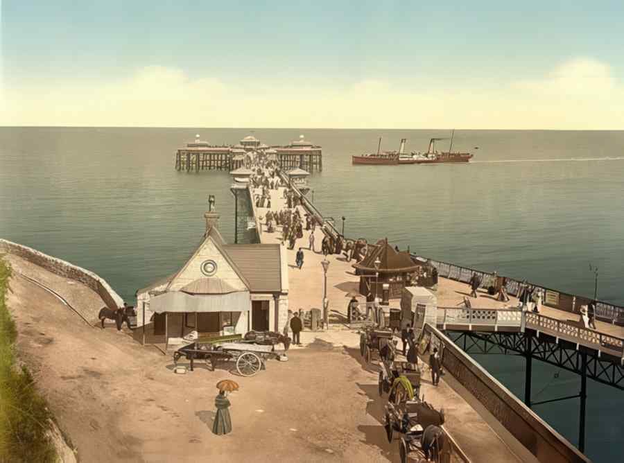 Photochrom Llandudno1 Vintage A4 Photo Print