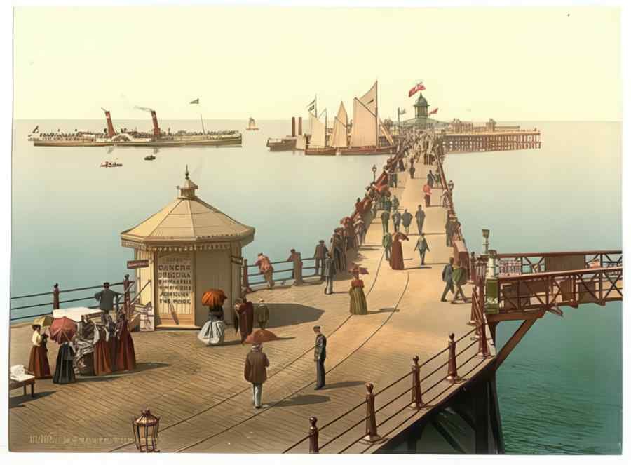 Photochrom Margate1 Vintage A4 Photo Print