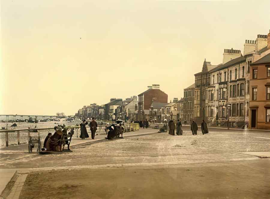 Photochrom Redcar1 Vintage A4 Photo Print