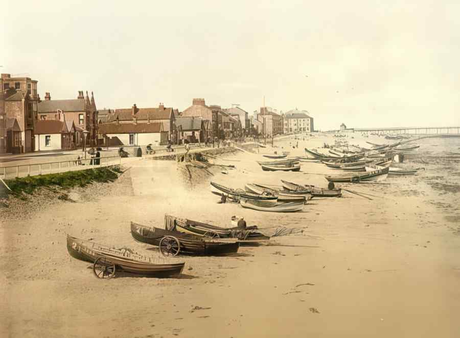 Photochrom Redcar2 Vintage A4 Photo Print