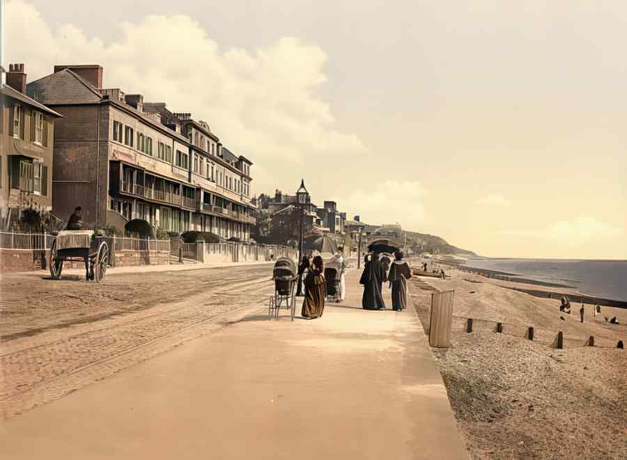 Photochrom Sandgate Vintage A4 Photo Print