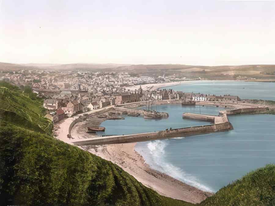 Photochrom Stonehaven Vintage A4 Photo Print