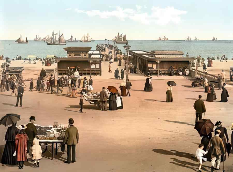 Photochrom Yarmouth2 Vintage A4 Photo Print