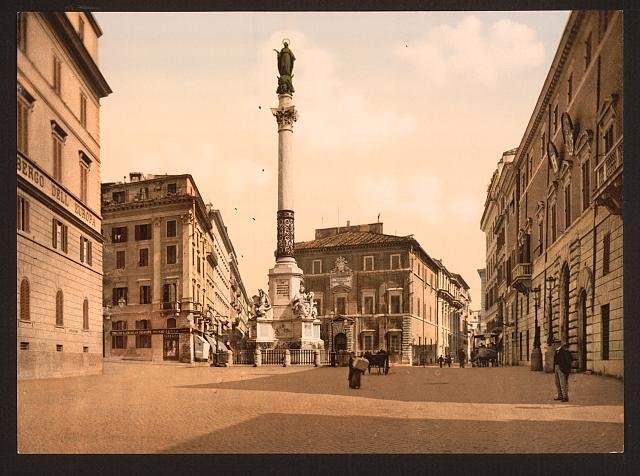 Piazzi di Spagna Rome Vintage A4 Photo Print