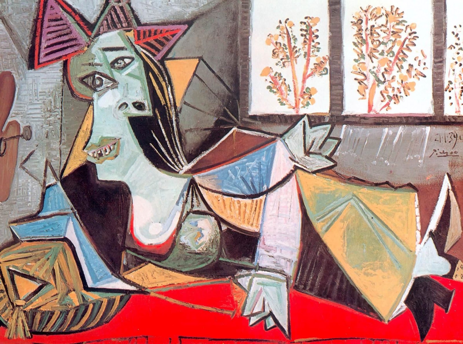Picasso 1939 Femme Tendue Sur Un Divan Art A4 Photo Print