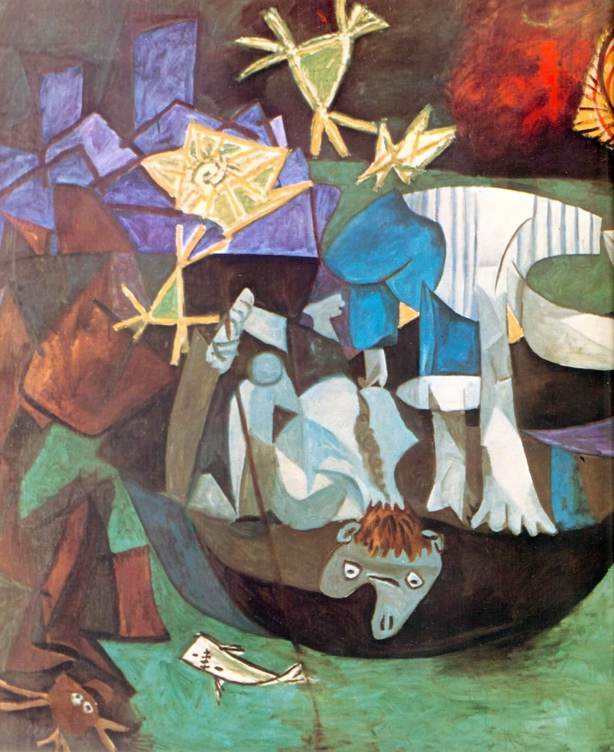 Picasso 1939 Pche La Nuit Antibes Gauche Art A4 Photo Print
