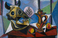 Picasso Bull Skull, Fruit, Pitcher Modernism A4 Photo Print