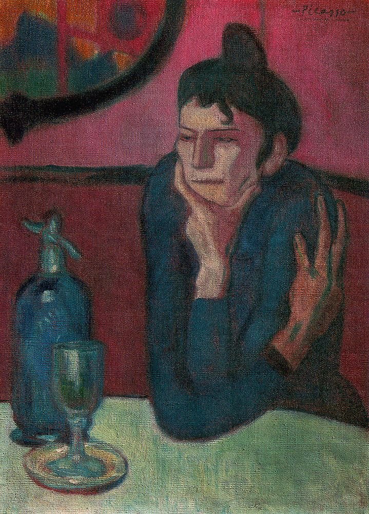 Picasso Pablo Absinthe Drinker.1901 Art A4 Photo Print