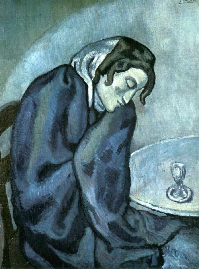 Picasso Pablo Absinthe Drinker, 1902 Art A4 Photo Print