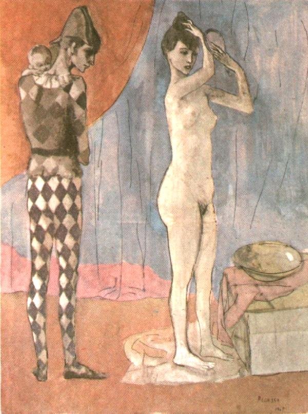 Picasso Pablo Harlequin's Family, 1905 Art A4 Photo Print