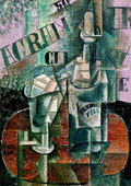 Picasso Pablo Table In A Cafe 1912 Art A4 Photo Print