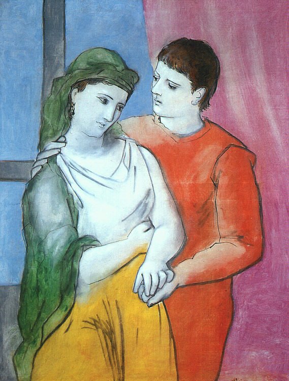 Picasso Pablo The Lovers 1923 Art A4 Photo Print