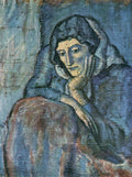 Picasso Pablo Woman In Blue, 1902 Art A4 Photo Print