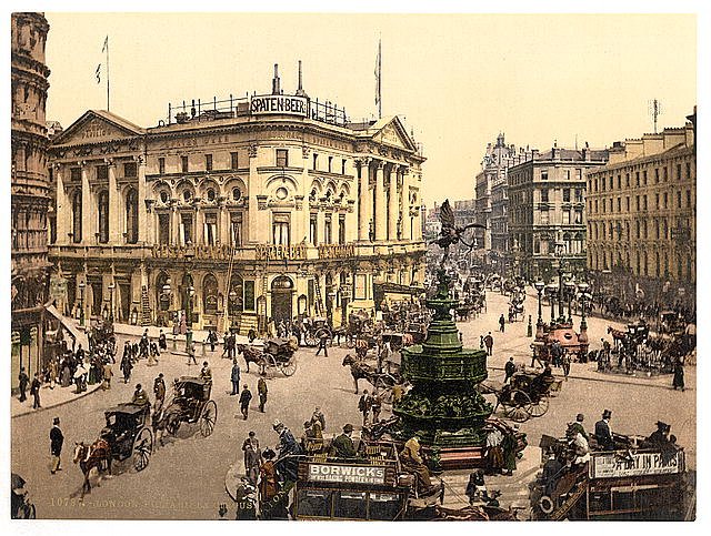 Piccadilly Circus London Vintage A4 Photo Print