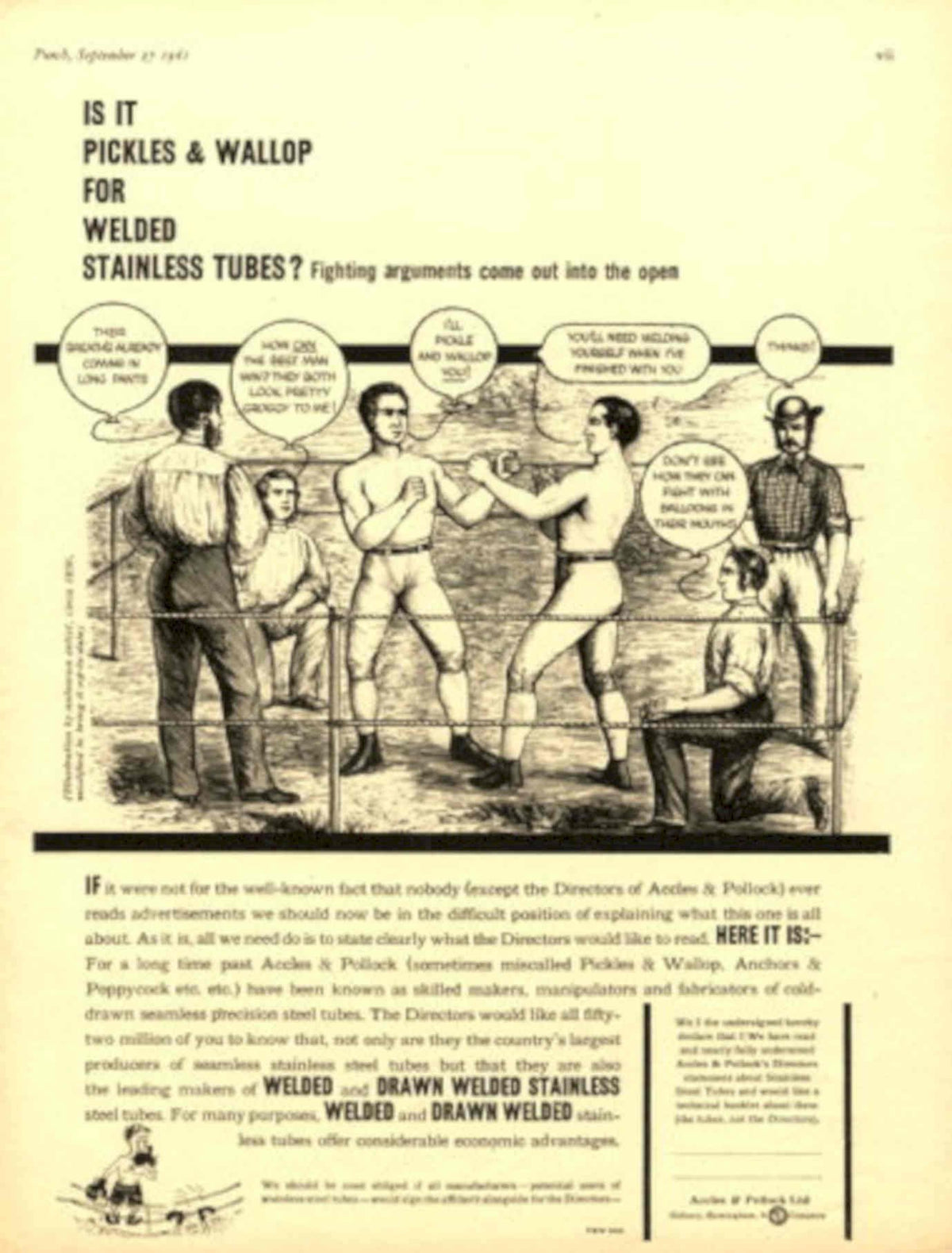 Pickles Wallop Tubes 1950s Vintage Retro Advert Poster