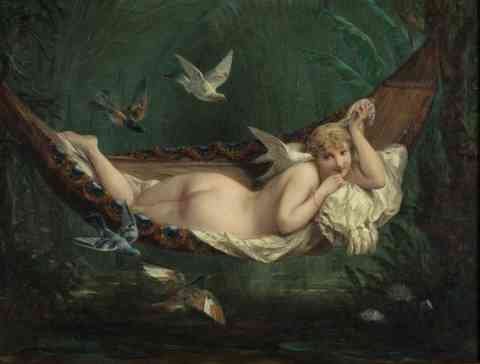 Picou Henry Pierre The Hammock A4 Photo Print