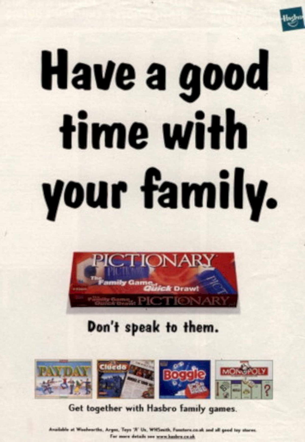 Pictionary Family Games 1990s Vintage Retro Advert