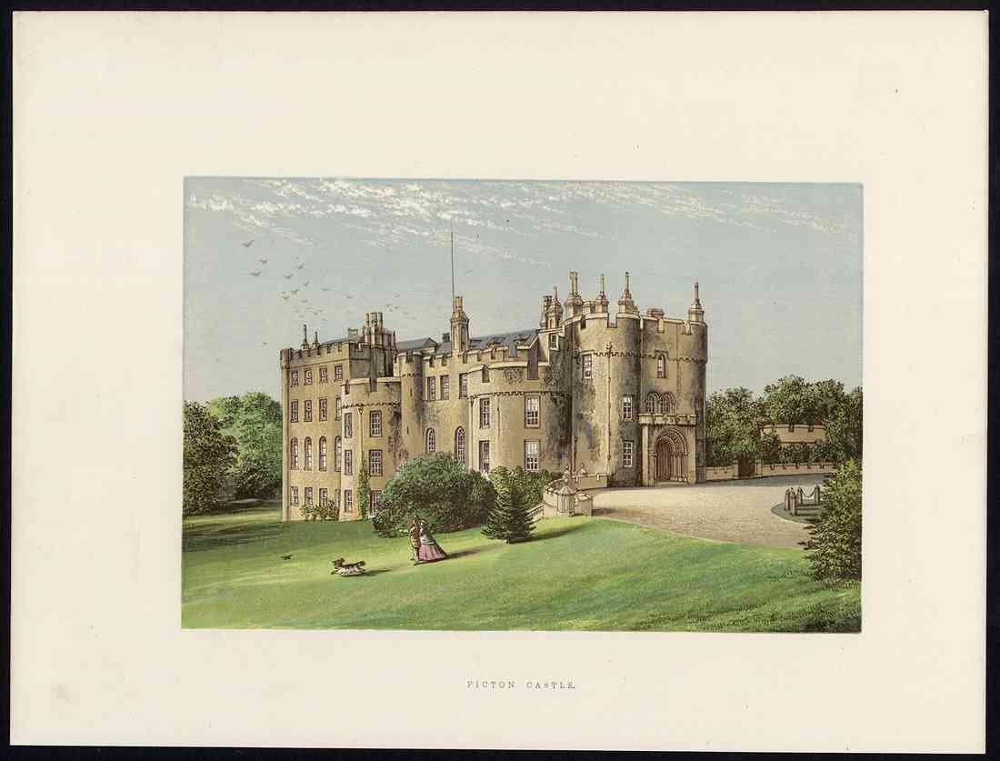 Picton Castle Haverfordwest Pembrokeshire Fawcett Lydon 1880 A4 Photo Print