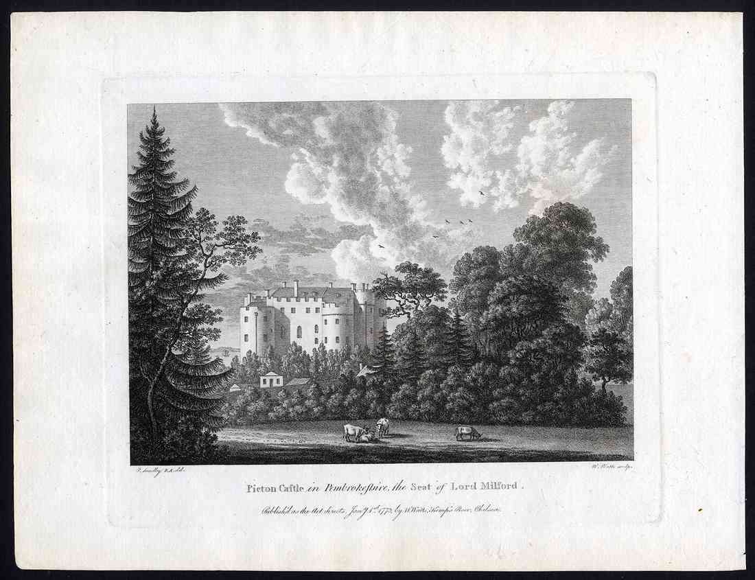 Picton Castle Pembrokeshire Lord Milford Uk Watts 1779 A4 Photo Print