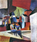 Picture With Children On The Wall Dusiburger Port August Macke Expressionism A4 Photo Print