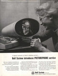 Picturephone Device Woman 1960s Vintage Retro Advert