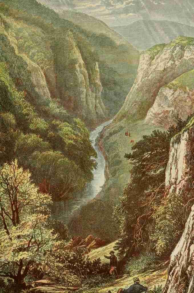 Picturesque England 1891 Dovedale Derbyshire Vintage A4 Photo Print