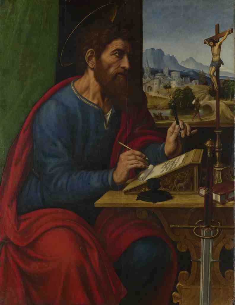 Pier Francesco Sacchi Saint Paul Writing A4 Photo Print