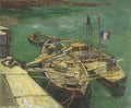 Pier With Men Downloading The Sand Barge Arles 1888 A4 Photo Print
