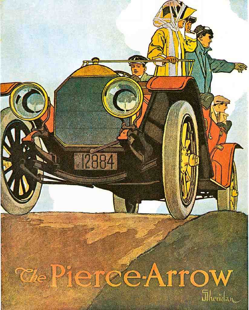 Pierce Arrow 3 Vintage A4 Photo Print
