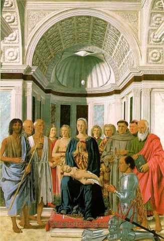 Piero DellFrancescMadonnAnd Child With Saints A4 Photo Print