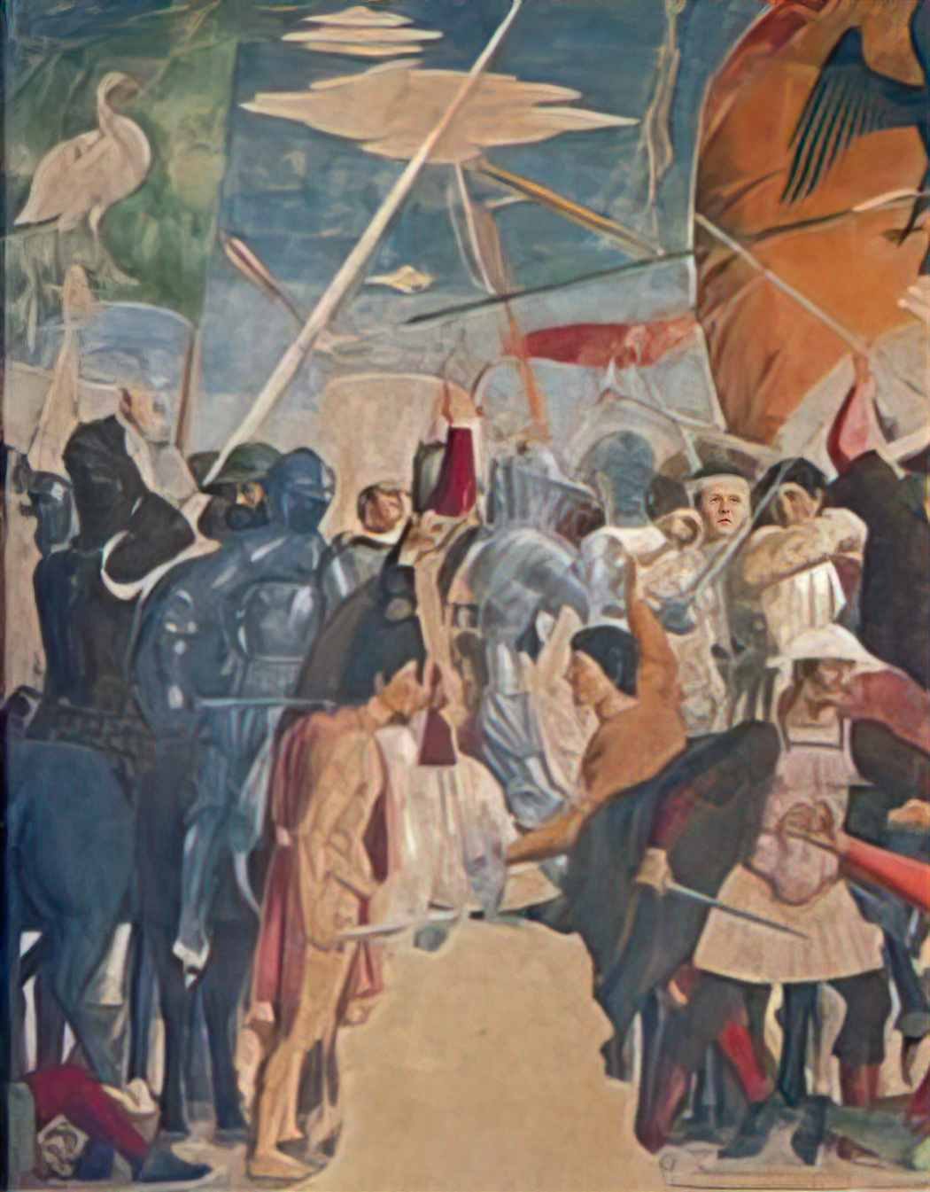 Piero della Francesca battle between heraclius and chosroes detail(1) Art A4 Photo Print