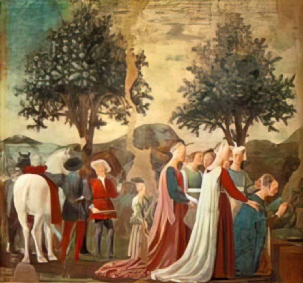 Piero della Francesca procession of the queen of sheba(1) Art A4 Photo Print