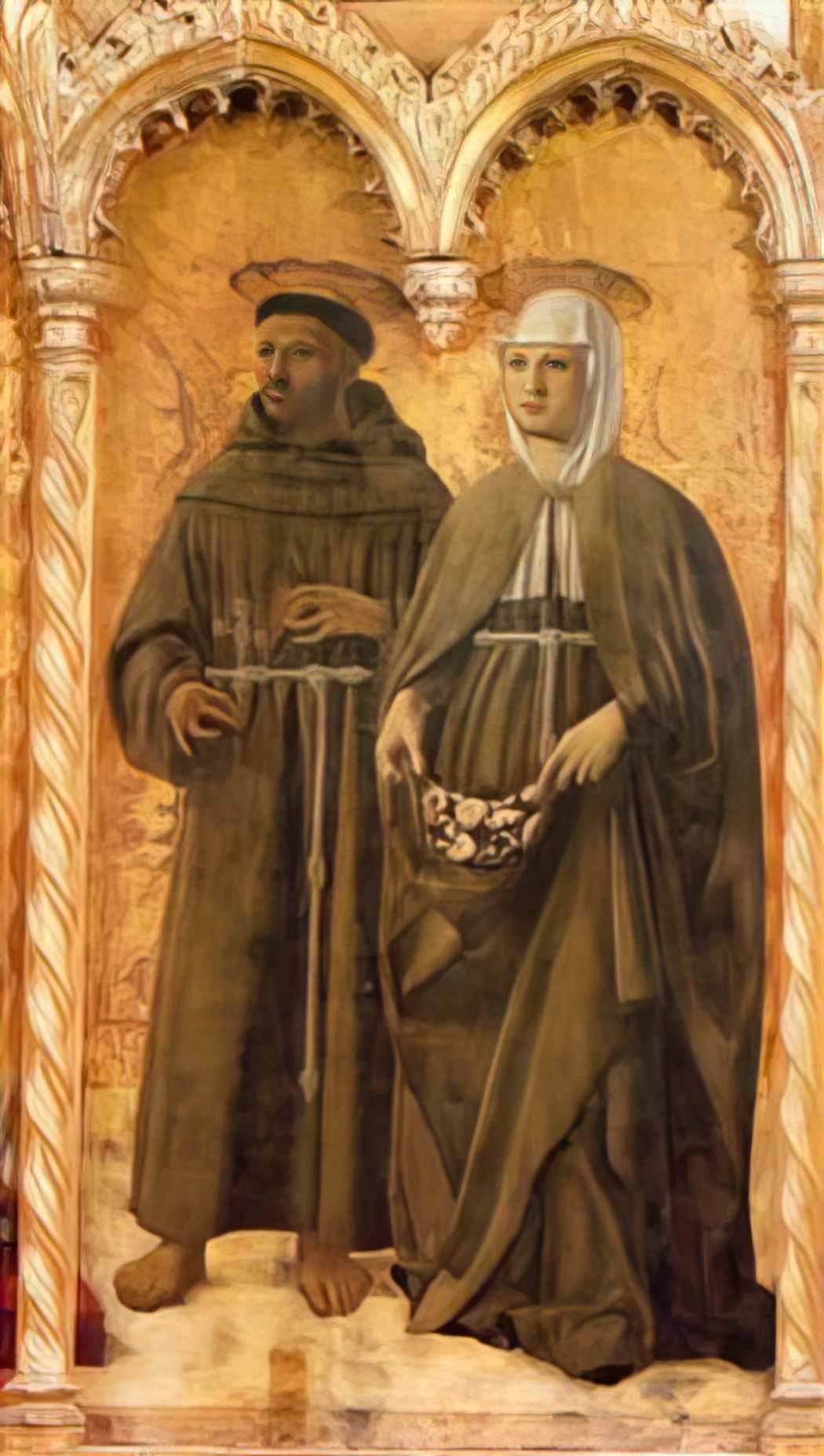 Piero della Francesca st francis and st elizabeth Art A4 Photo Print