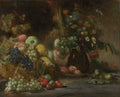 Pierre Andrieu Still Life with Fruit and Flowers A4 Photo Print