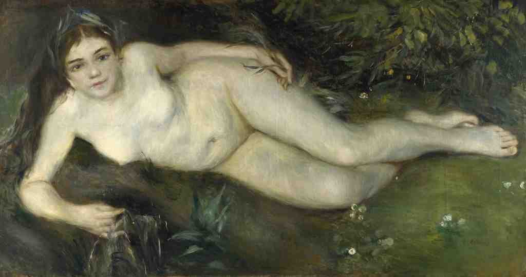 Pierre Auguste Renoir A Nymph by a Stream A4 Photo Print