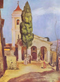 Pierre Auguste Renoir a church at cagnes Art A4 Photo Print