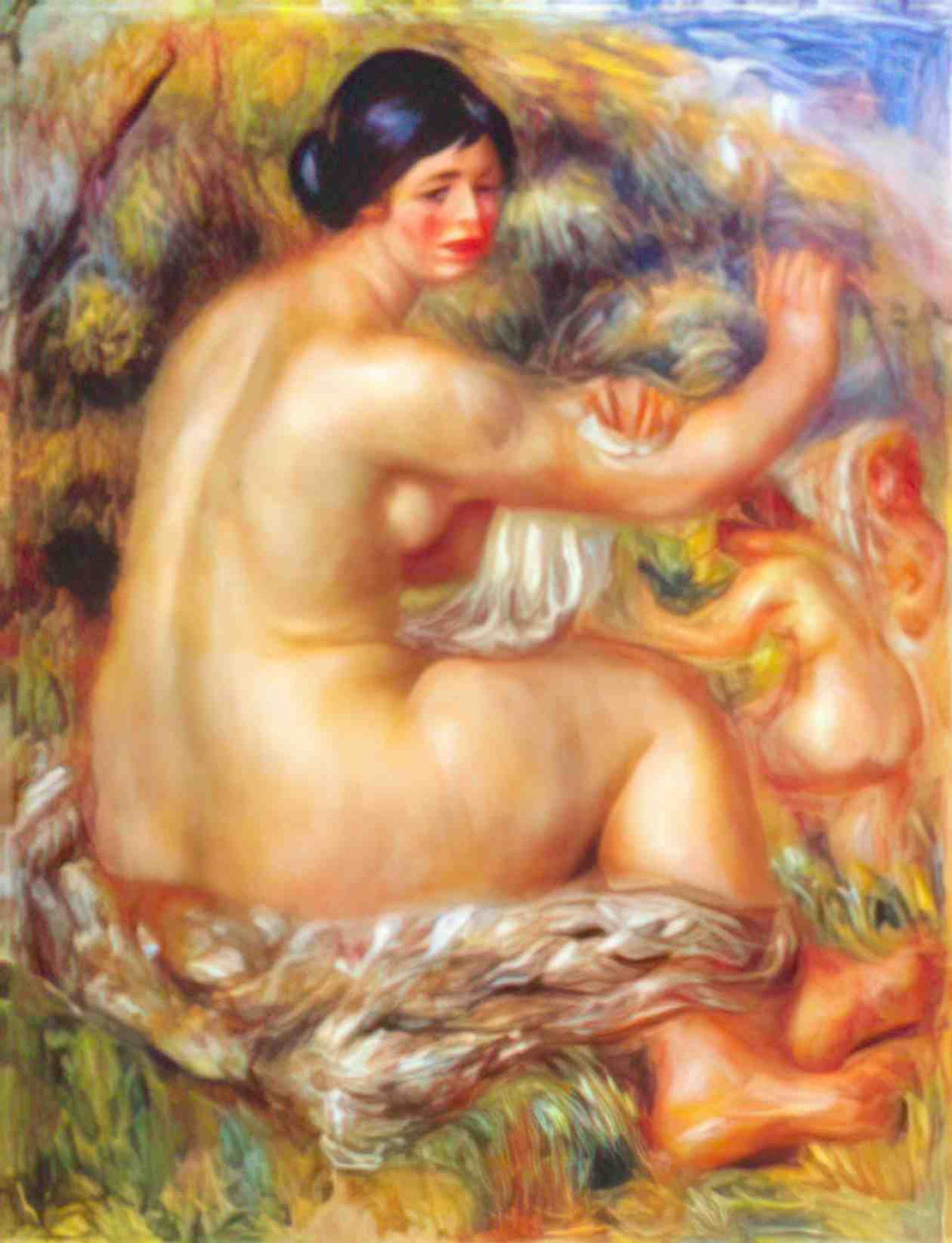 Pierre Auguste Renoir after the bath 1912 Art A4 Photo Print