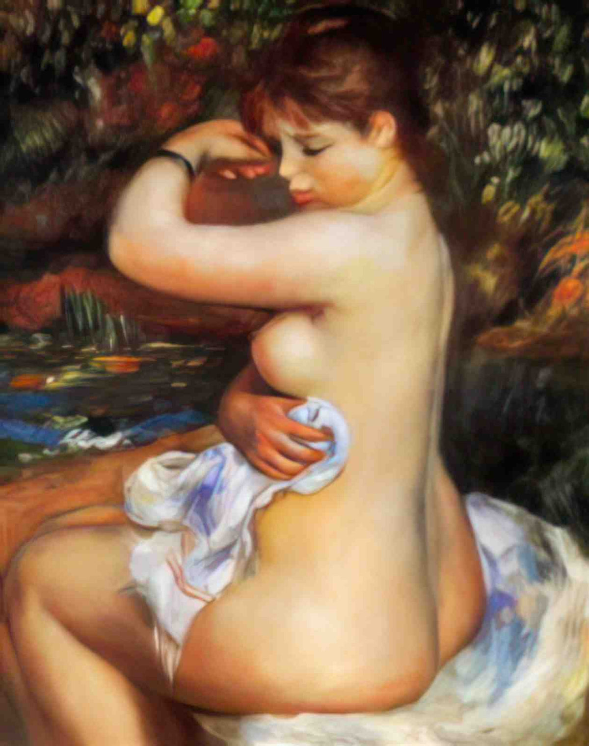 Pierre Auguste Renoir after the bath Art A4 Photo Print