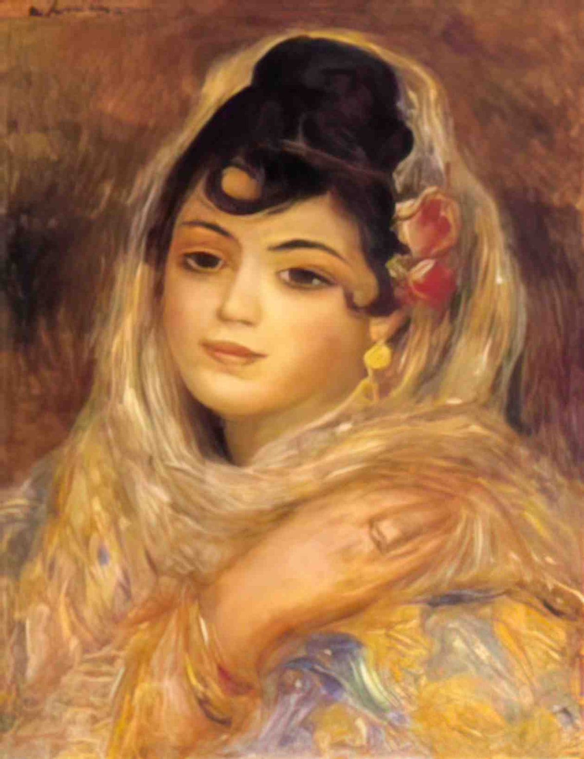 Pierre Auguste Renoir algerian woman 1881 Art A4 Photo Print