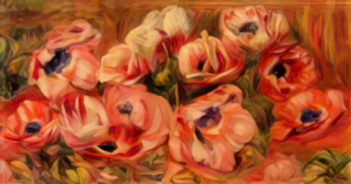 Pierre Auguste Renoir anemones Art A4 Photo Print