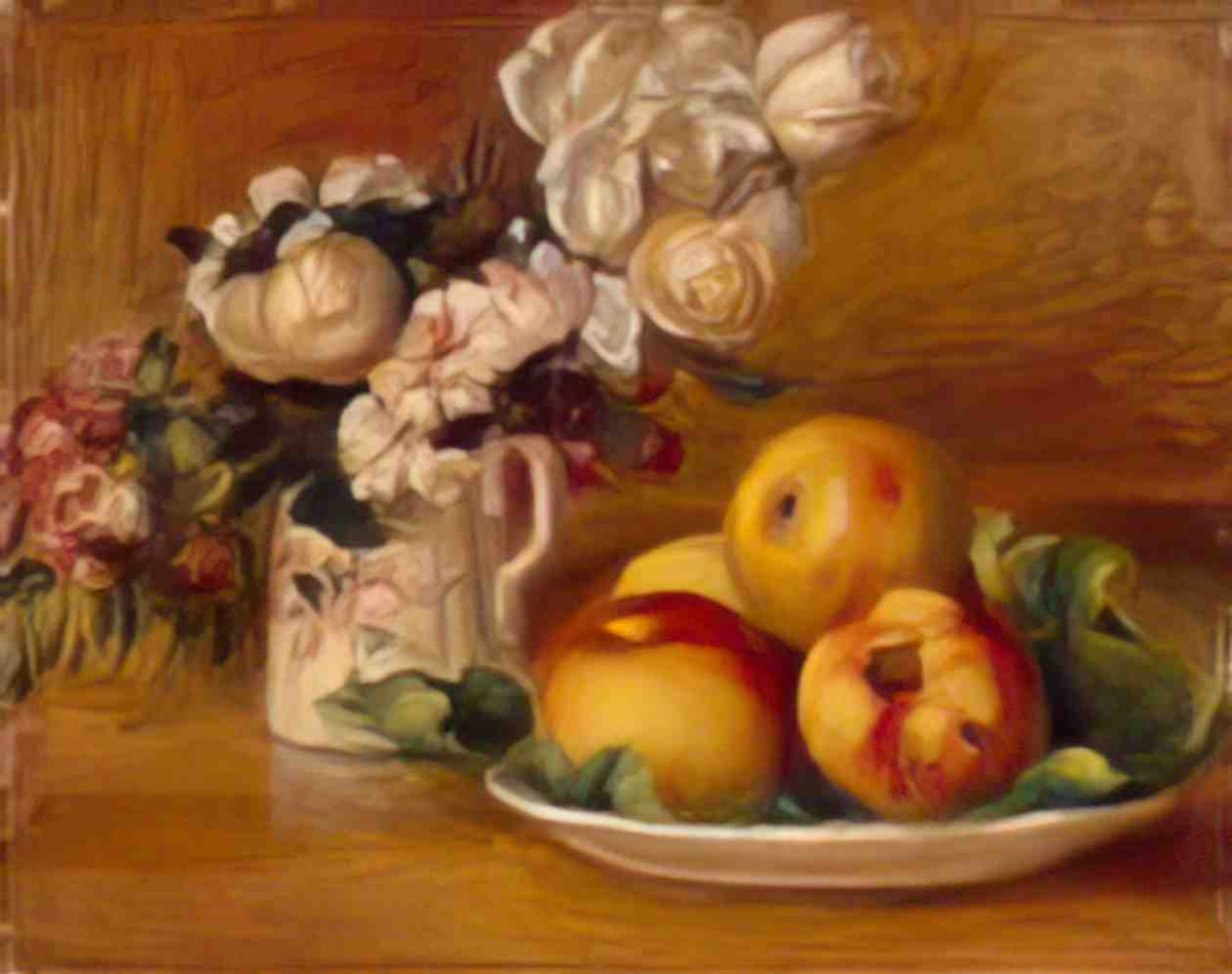 Pierre Auguste Renoir apples and flowers 1896 Art A4 Photo Print