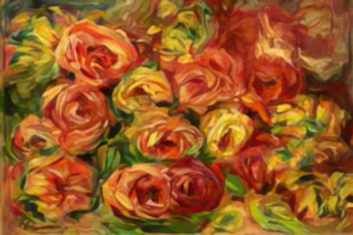 Pierre Auguste Renoir armful of roses 1918 Art A4 Photo Print