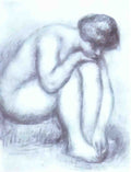 Pierre Auguste Renoir bather drying herself Art A4 Photo Print