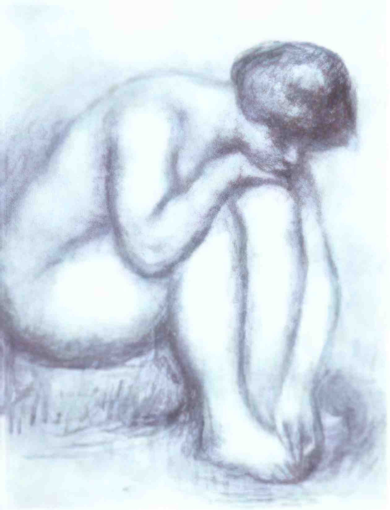 Pierre Auguste Renoir bather drying herself Art A4 Photo Print