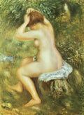 Pierre Auguste Renoir bather is styling 1890 Art A4 Photo Print