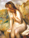 Pierre Auguste Renoir bather seated on a rock 1892 Art A4 Photo Print
